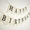 Happy Birthday Banner - NO-DIY Black Burlap Happy Birthday Banner Sign Happy Birthdays Party Decoration